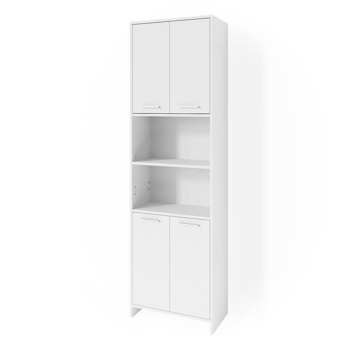 BADSCHRANK Maris Weiß 56.1 x 190 cm - Weiß, Holzwerkstoff (56.1/190/30cm) - Vicco