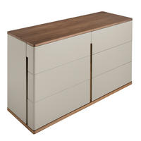 KOMMODE Rechteckig Grau Walnuss 135/48/76 cm - Walnussfarben/Grau, Holz (135/76/48cm) - ANGEL CERDA