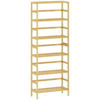 STANDREGAL Bambus Naturholz - Naturfarben, Holz/Bambusholz (26/161/60cm) - HOMCOM