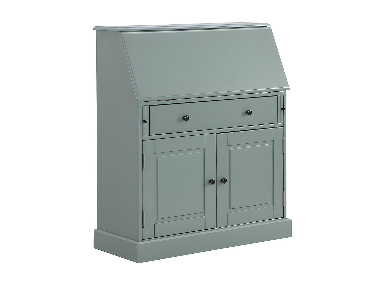 SEKRETÄR - MDF & Kiefernholz - Mandelgrün - CLEORE - Grün, Holz (40/93/110.8cm) - Vente-Unique