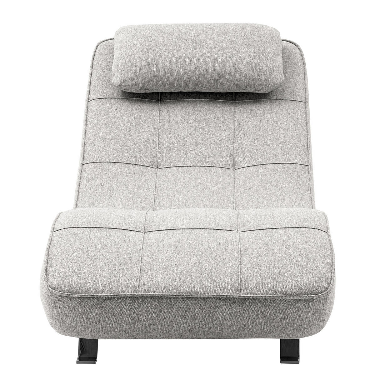 RELAXLIEGE - Chromfarben/Hellgrau, Textil/Metall (70/80/170cm) - home24