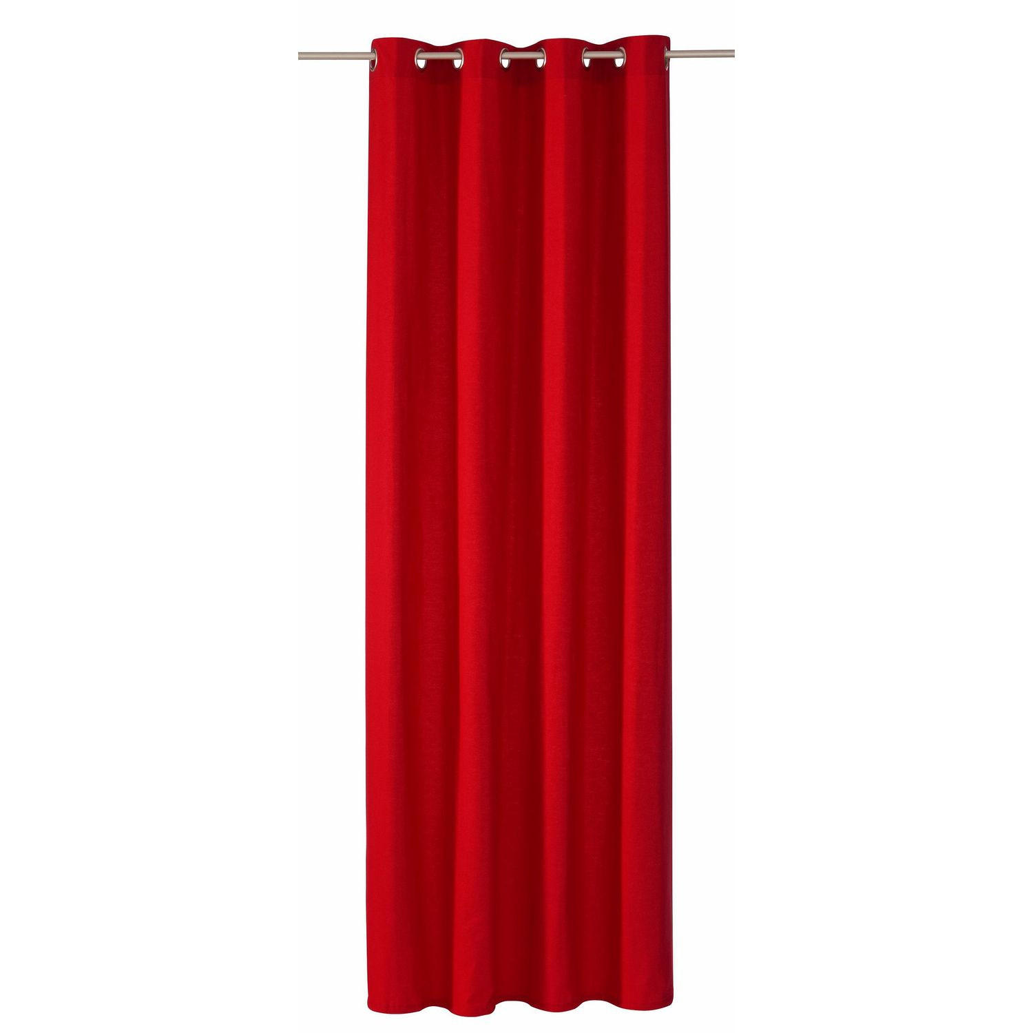 ÖSENVORHANG DOVE Blickdicht - Rot, Textil (140/0.5/245cm) - Tom Tailor