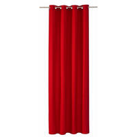 ÖSENVORHANG DOVE Blickdicht - Rot, Textil (140/0.5/245cm) - Tom Tailor