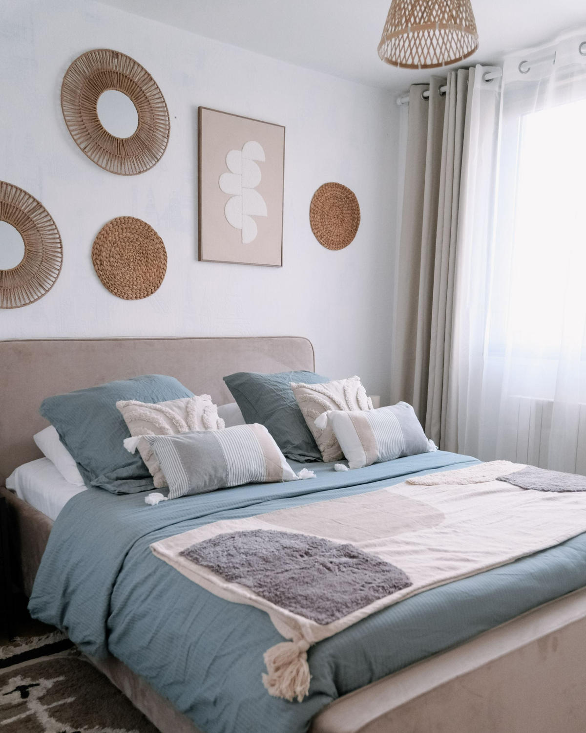 POLSTERBETT mit Lattenrost 160x200 cm Beige Valognes - Taupe, Textil (160/200cm) - Beliani