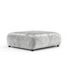 POUF L Zanzibar Hellgrau Chenille - Hellgrau/Schwarz, Holz/Holzwerkstoff (110/37/110cm) - Maison de Reve