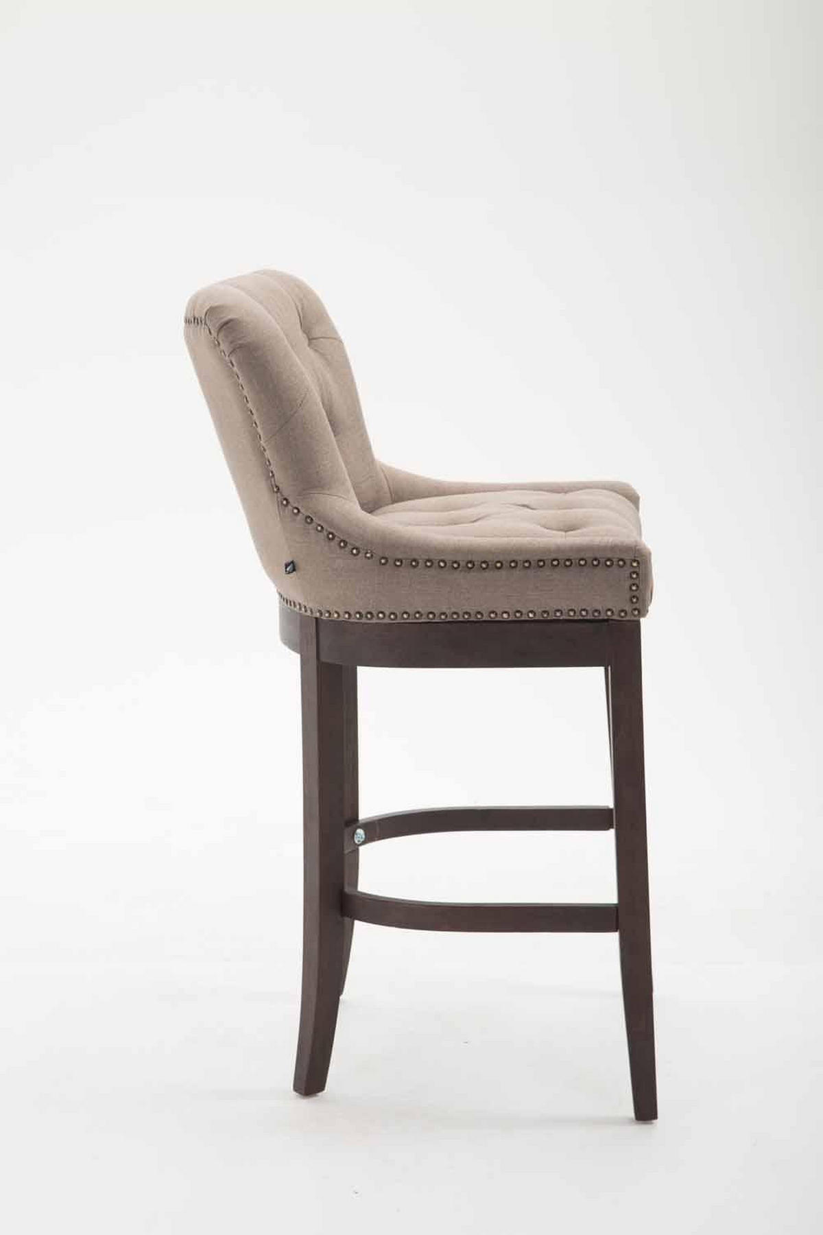BARHOCKER 2er Set Stoff Taupe - Taupe, Holz/Textil (55/109/57cm) - CLP