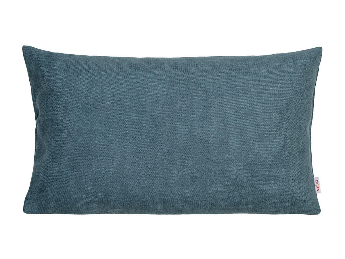 KISSENHÜLLE FarbTon Chenille-Haptik nordlicht-blau 50/30 cm - Blau, Textil (30/50cm) - beties Heimtextil