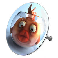 BADEWANNENSTÖPSEL Goldfisch - Orange, Metall (8/10/10cm) - Sanilo