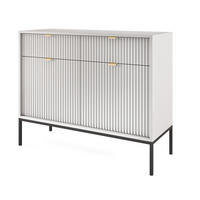 SIDEBOARD 104 cm mit Schubladen Galla, Sideboard, Grau + Schwarz - Schwarz/Grau, Holz (104/83/39cm) - Emporius