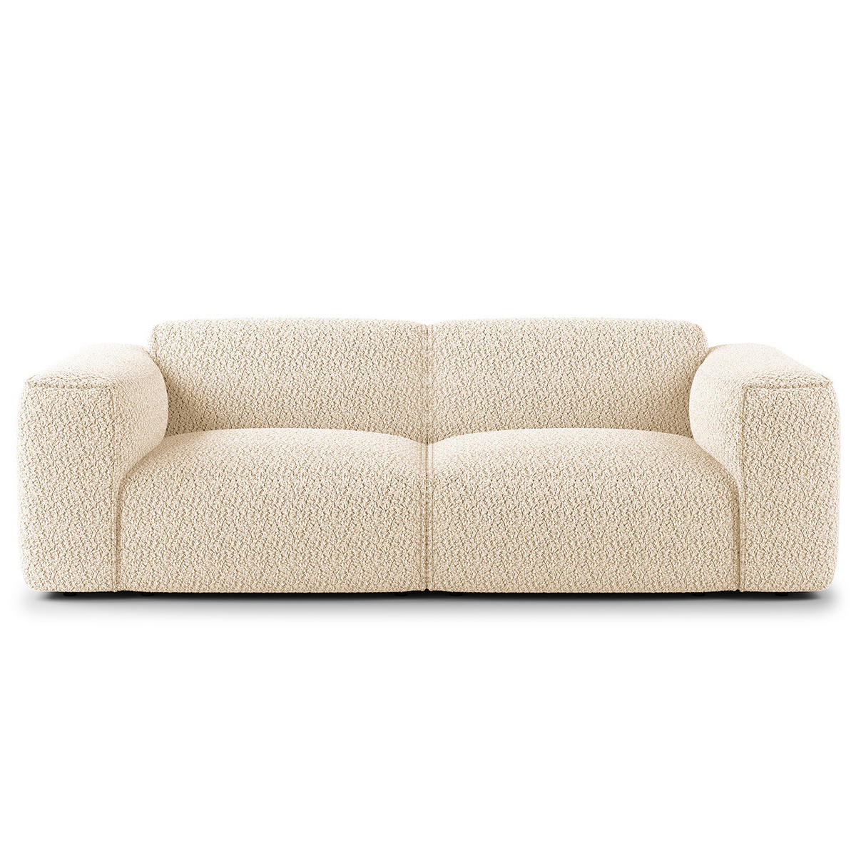 2-SITZER SOFA - Beige/Schwarz, Textil (220/71/102cm) - home24