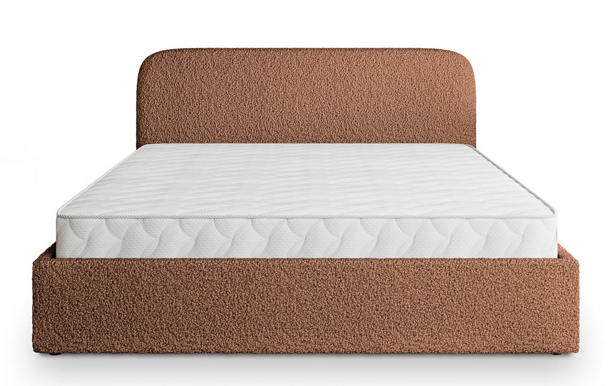 POLSTERBETT RENIVE Q 120x200 cm mit Bettkästen - Kupferfarben - Kupferfarben, Holz/Textil - MASSENO