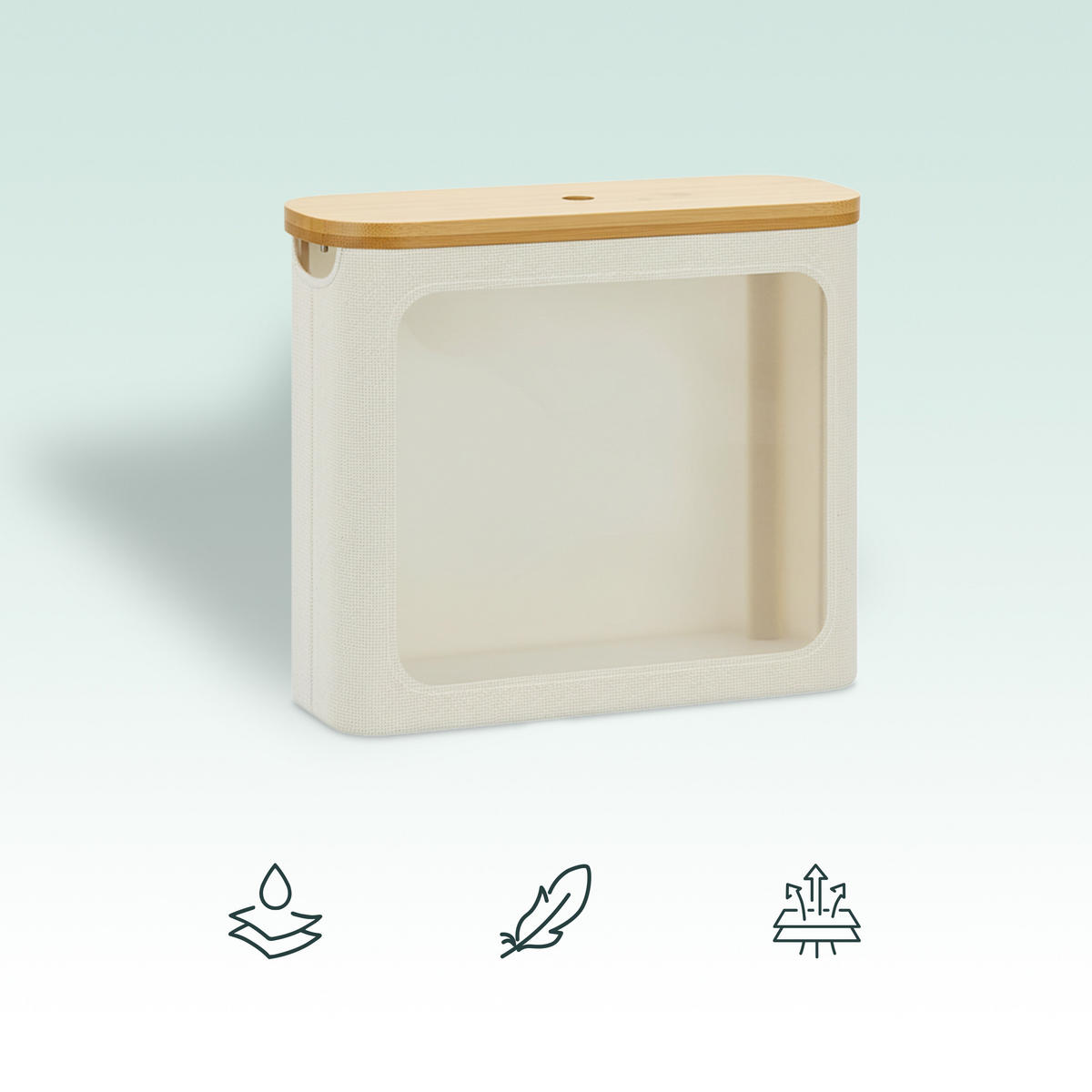 TOILETTENPAPIER-AUFBEWAHRUNG - Beige, Holz/Kunststoff (43/36/17cm) - Relaxdays