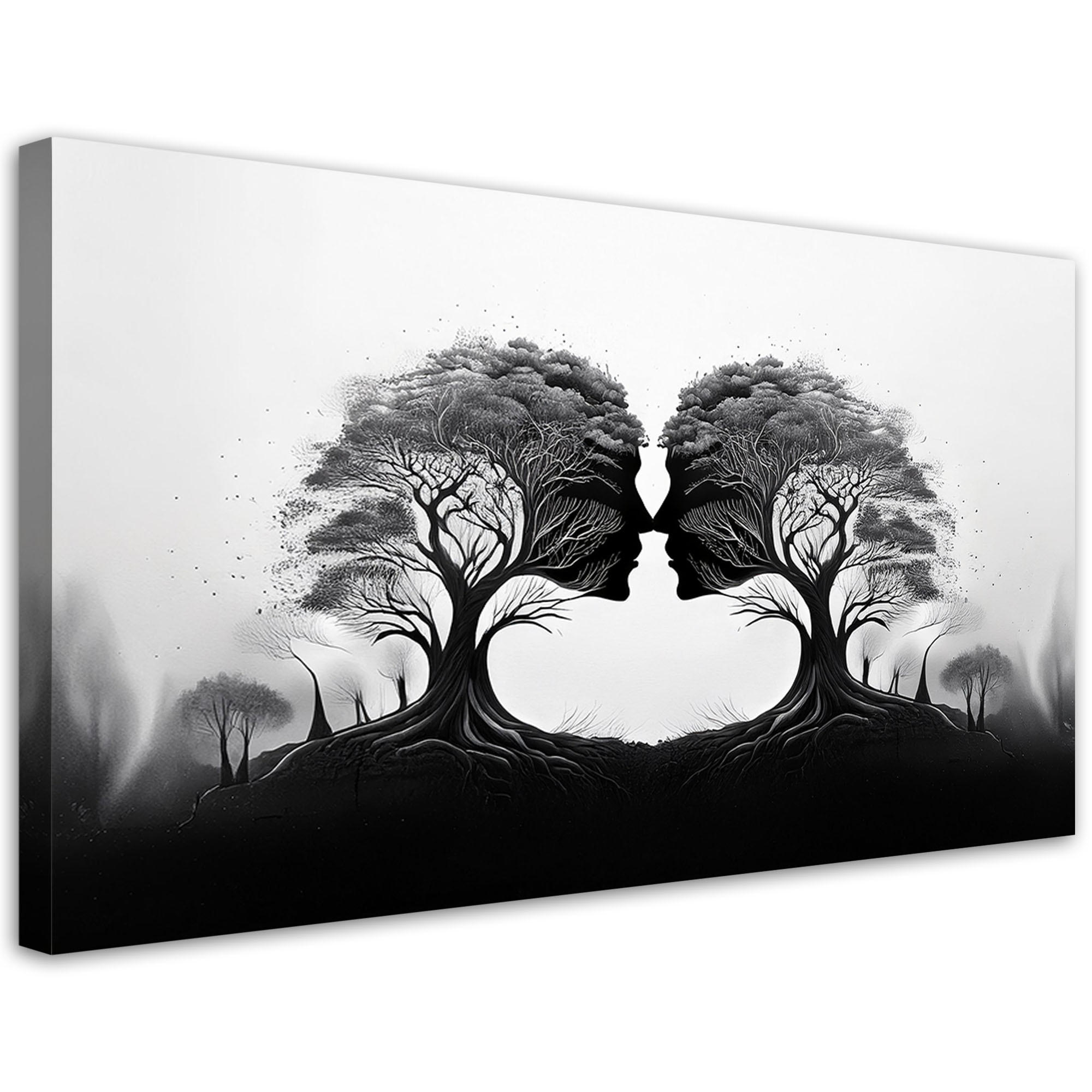Feeby Bild Schwarz 80x40 cm