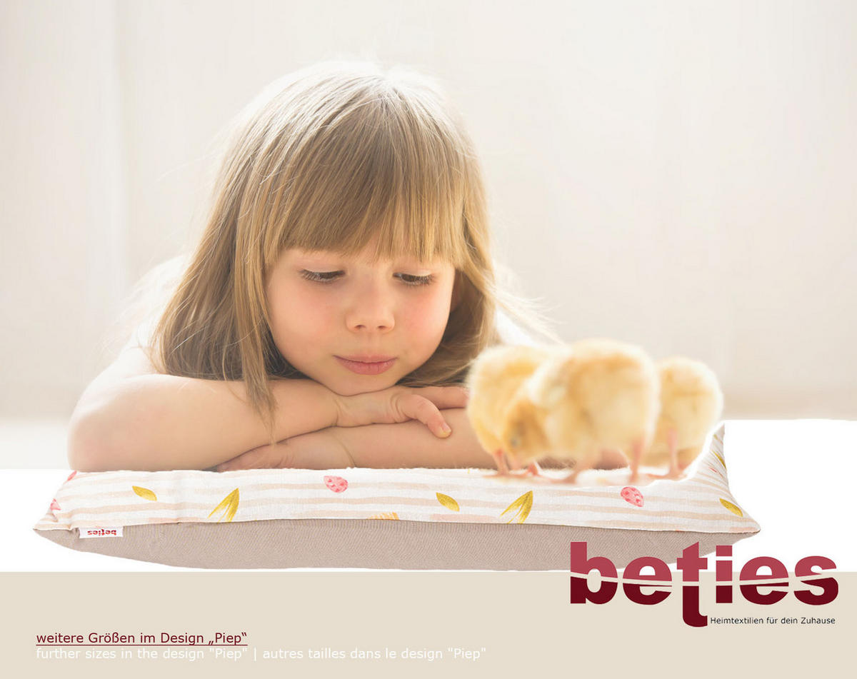 NACKENROLLENHÜLLE Piep 15/40 cm - Taupe/Beige, Textil (15/40cm) - beties Heimtextil