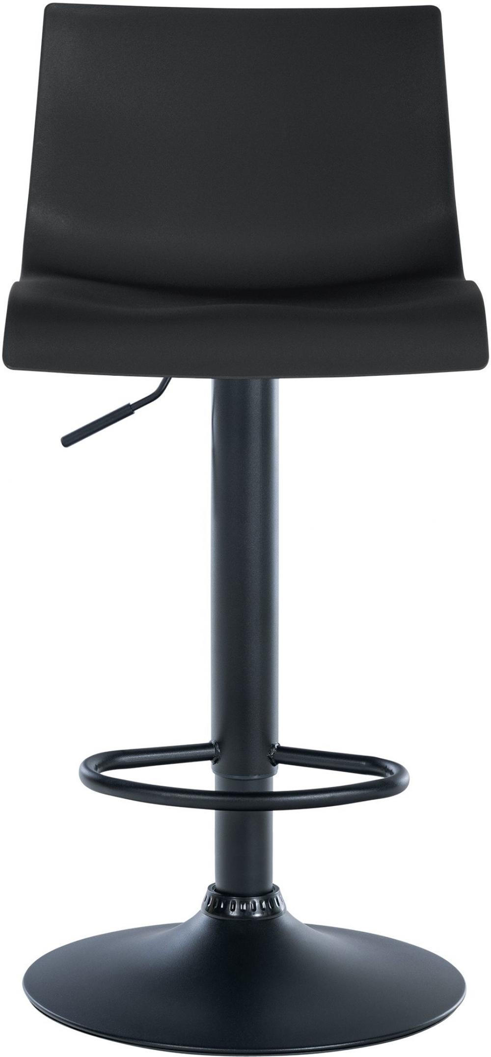 BARHOCKER Kunststoff schwarz - Schwarz, Kunststoff/Metall (39/84/36cm) - CLP