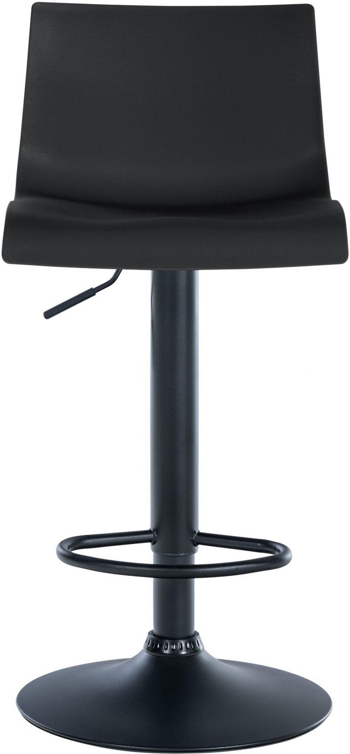 BARHOCKER Kunststoff schwarz - Schwarz, Kunststoff/Metall (39/84/36cm) - CLP