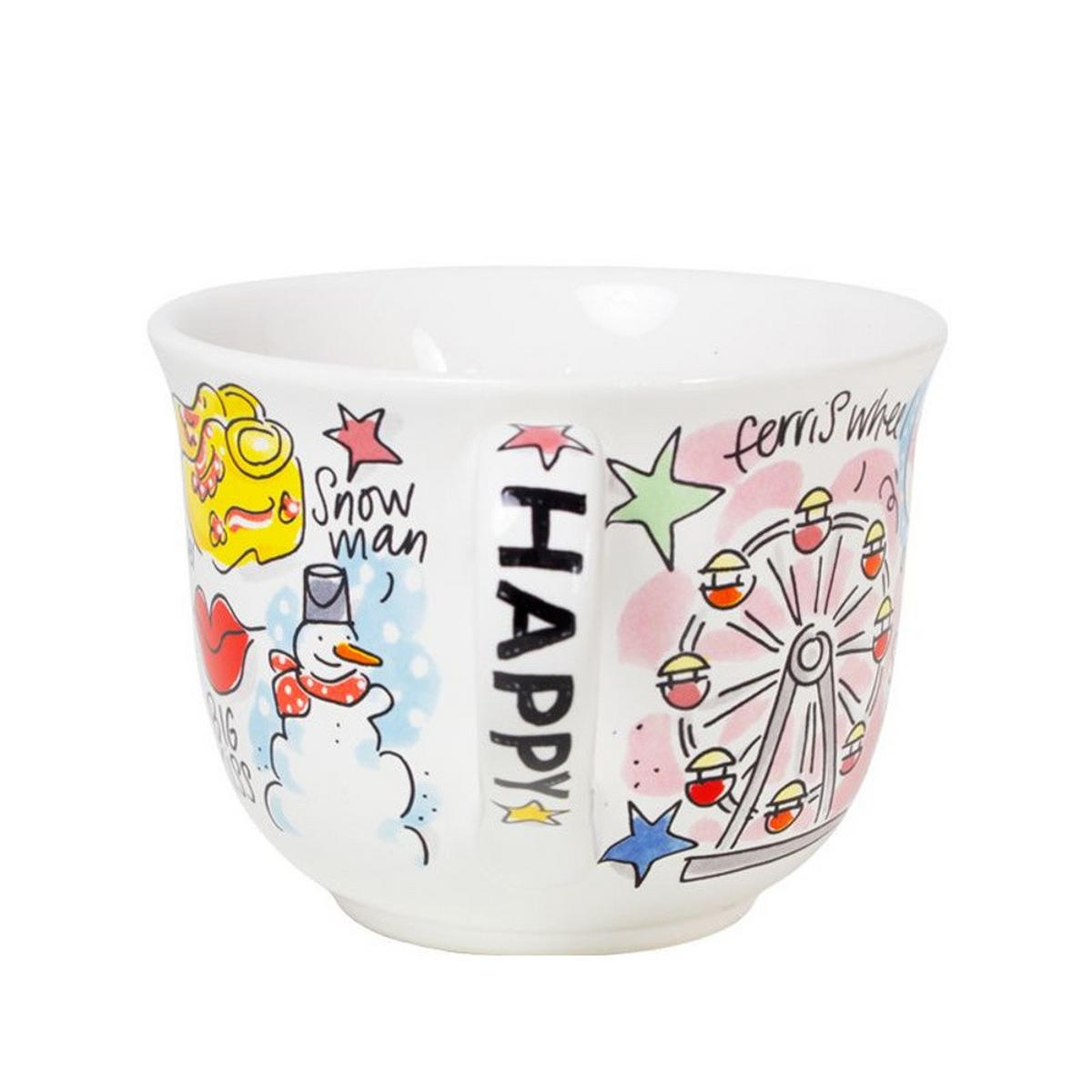 SUPPENSCHALE Happy in Bunt - 14cm - Multicolor, Keramik (12.7/16.2/9.7cm) - Blond Amsterdam