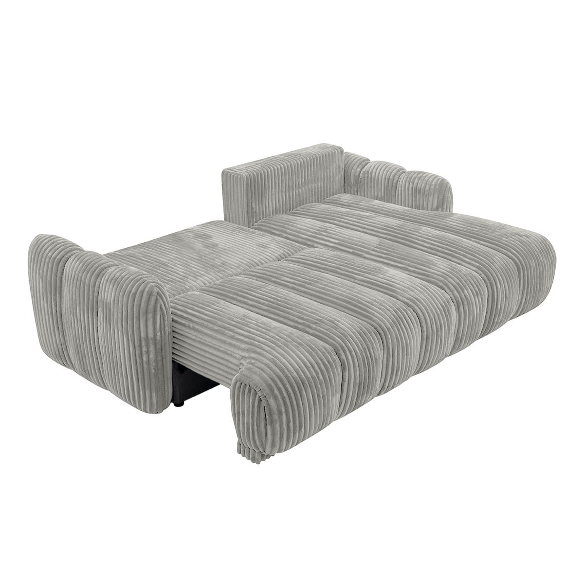 ECKSOFA CAMILO mit Schlaffunktion, Grau - Grau, Textil (220/150cm) - Fedve