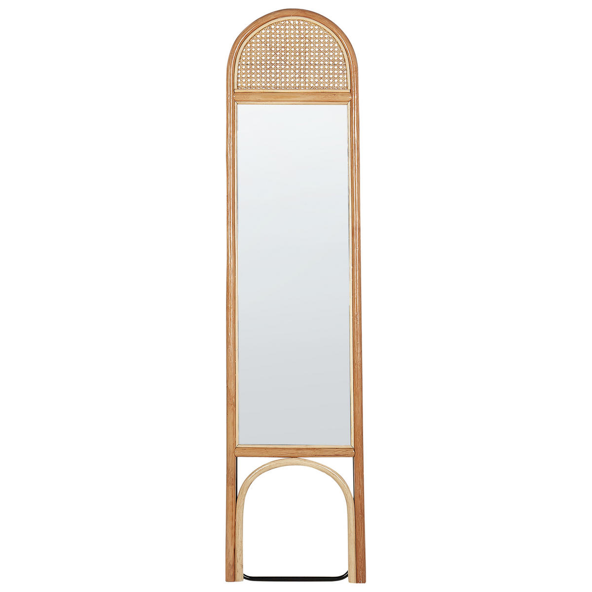 OGLINDĂ PE SUPORT 170 cm ratan culoare naturală Brussey - culoare naturală, materiale naturale (41/170/3cm) - Beliani