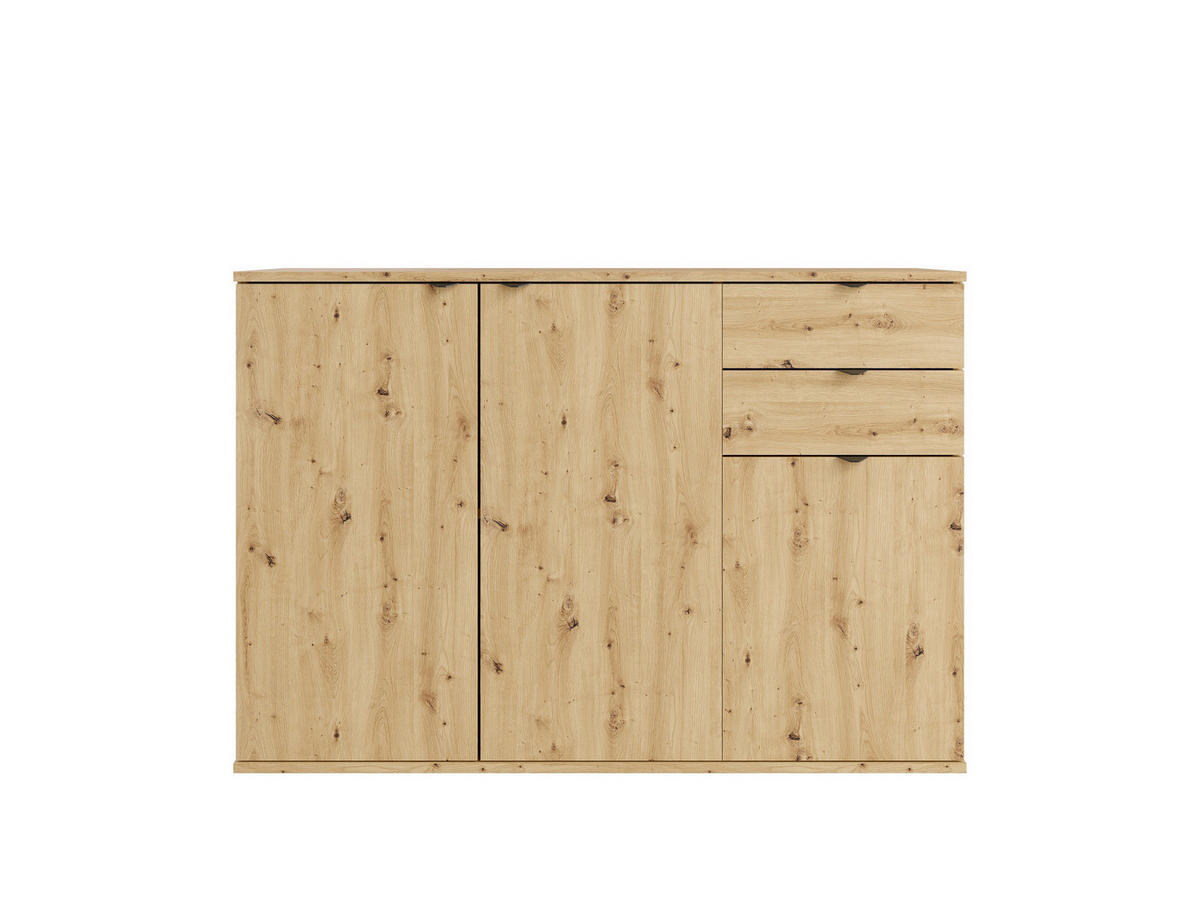 KOMMODE Eiche Artisan 120/82,5/35 - Eiche Artisan, Holzwerkstoff (120/83/35cm) - RAUMHIRSCH FURNITURE