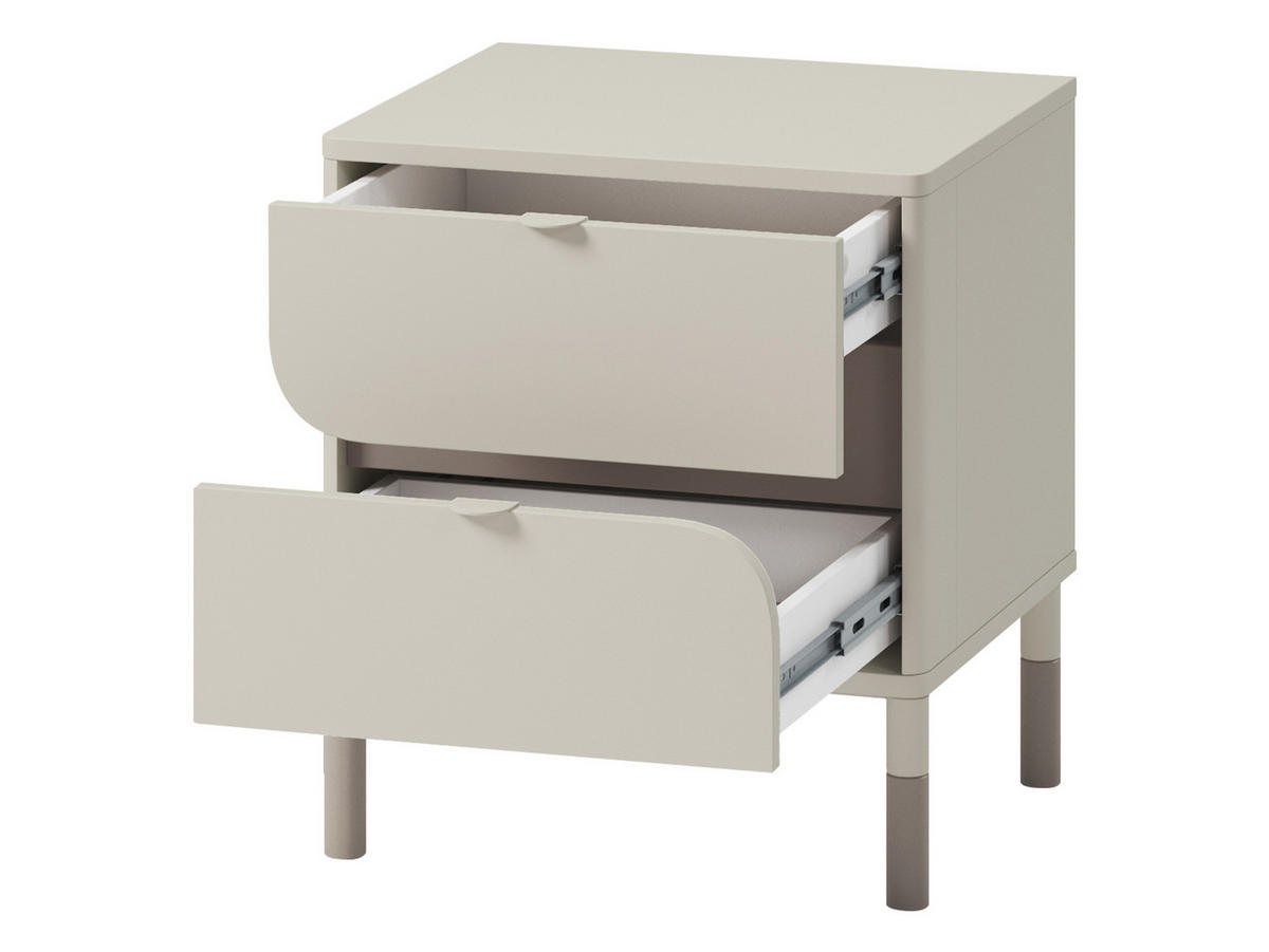 KINDER-NACHTTISCH Harmony HR07 - Kaschmir/Trüffeleichefarben, Holzwerkstoff/Kunststoff (46/52/40cm) - MIRJAN24