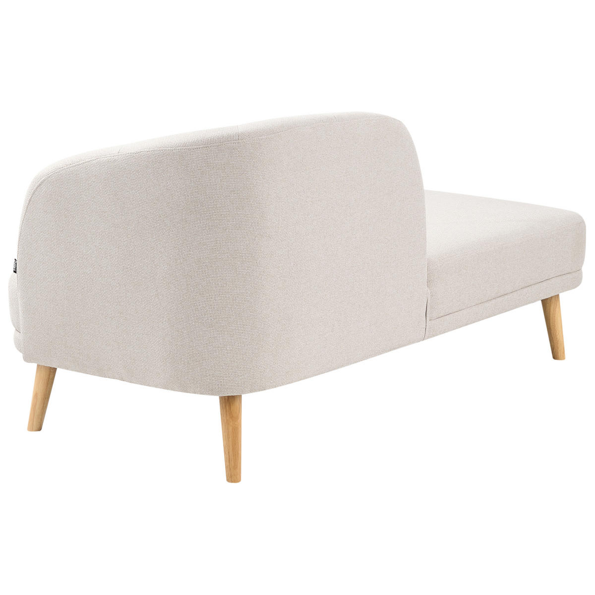 ČALOUNĚNÉ LEHÁTKO CHAISE LONGUE PRAVOSTRANNÉ Látka Světle béžové Tanlay - hnědá/béžová, textil (74/78/153cm) - Beliani
