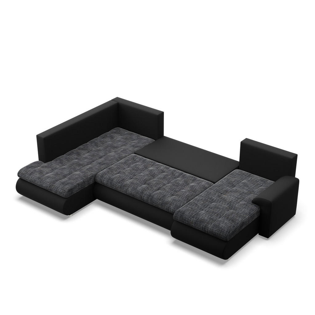 Thumbnail - Xxxl U-Sofa, Schwarz, Schwarz, Textil, U-Form, 300x89x200 cm, Wohnzimmer, Sofas & Couches, Wohnlandschaften, Wohnlandsch...