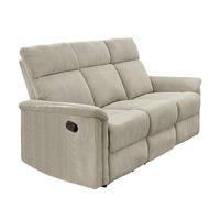 3-SITZER-RELAXSOFA Federkern, Liegefunktion verstellbar durch halbautomatische Relaxfunktion B180/T93/H100 cm, Cord Beige / 15506 - Beige/Schwarz, Textil (180/100/93cm) - luma-home