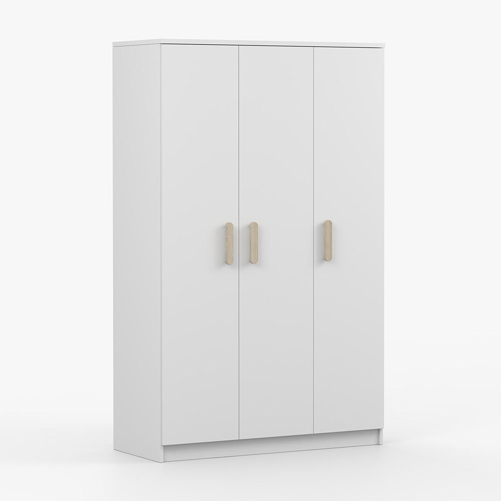 imoebel24 Kleiderschrank Weiß 120x194x50 cm