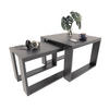 SATZTISCH im Industrie-Stil Schwarz 2er-Set - Schwarz, Holzwerkstoff (59.6/60/43.3cm) - Matkam Möbel