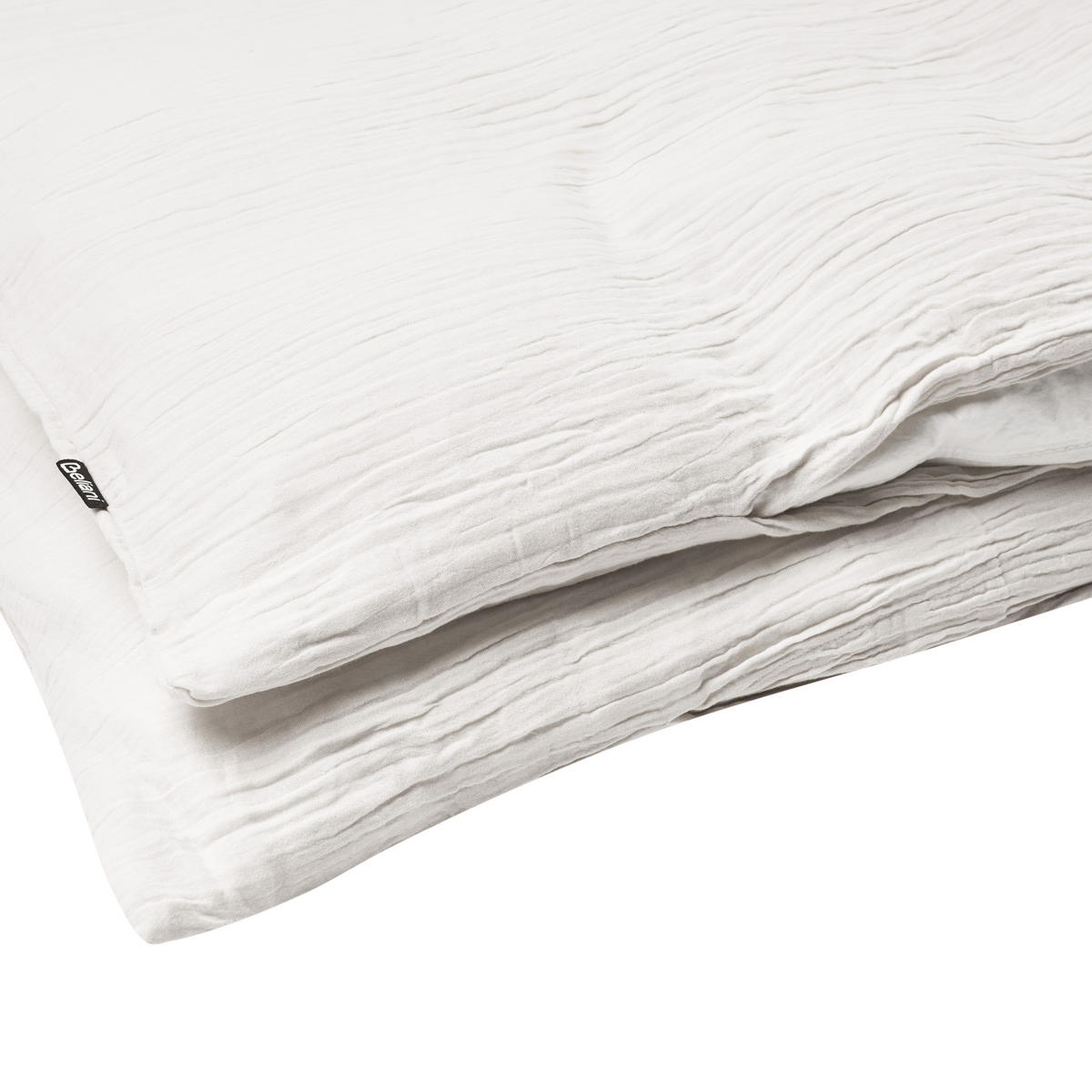 BETTWÄSCHE-SET 150/200 cm Baumwollmusselin Cremeweiß Sumner - Creme, Textil (150/200cm) - Beliani