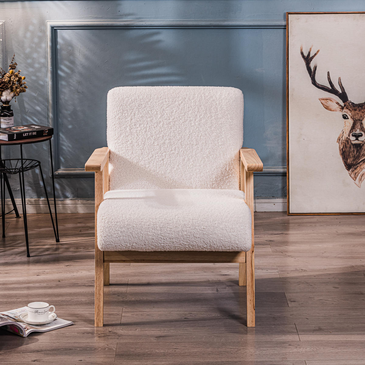 SESSEL Holz Weiß - Weiß, Holz (60/76/70cm) - Nordlys