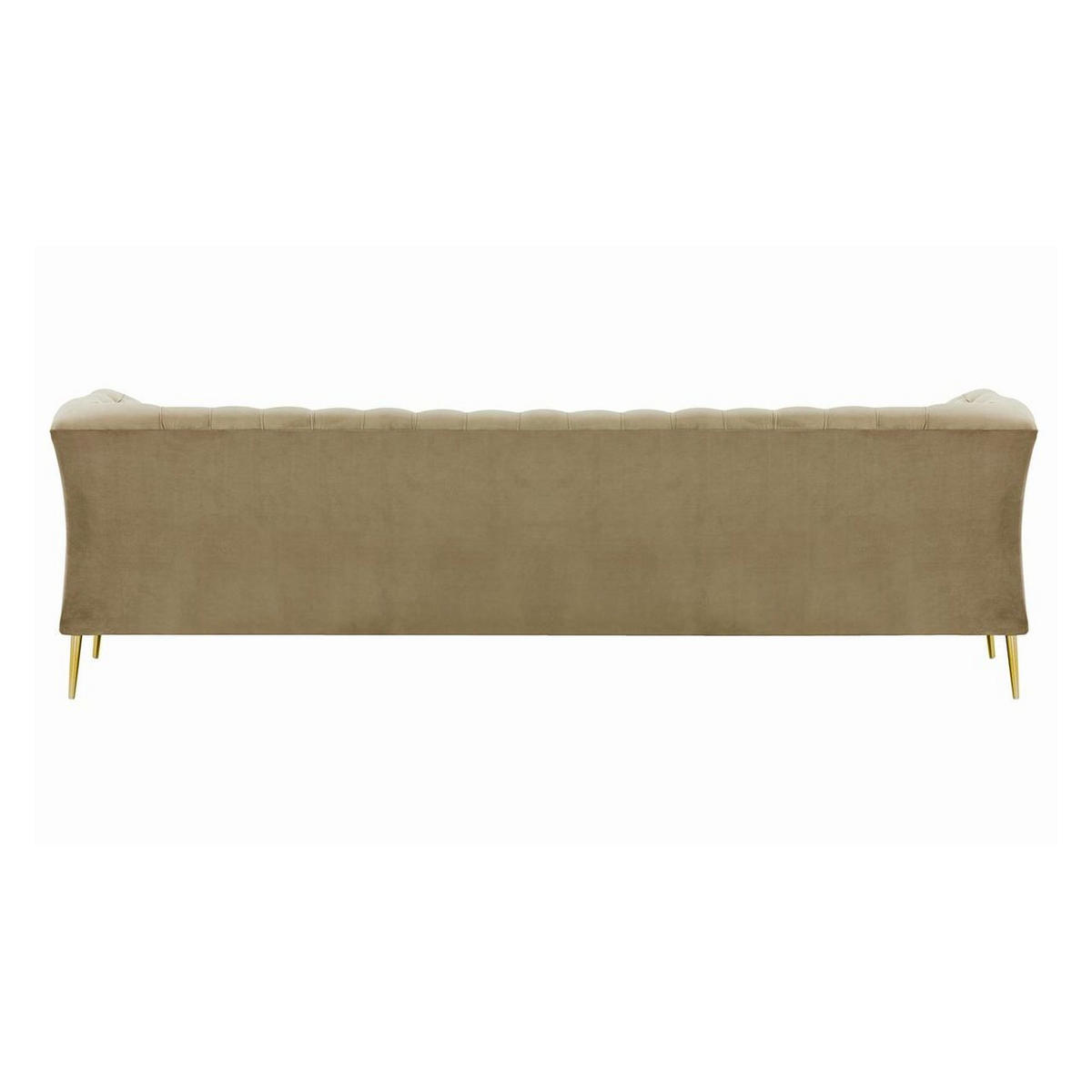 DREISITZER-SOFA Chesterfield Modern-Velluto 3 - Beige, Holz/Textil (248/74/80cm)