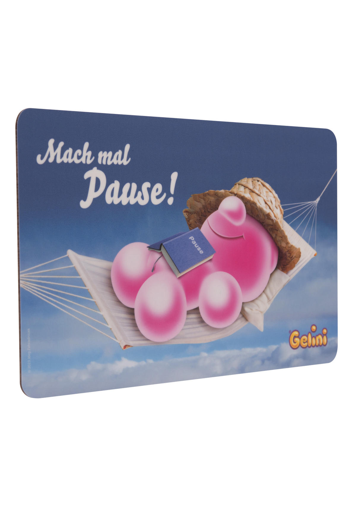 BRETTCHEN Gelini Mach mal Pause! Blau 14,5 x 23,5 cm - Blau, Kunststoff (14.5/23.5cm) - United Labels