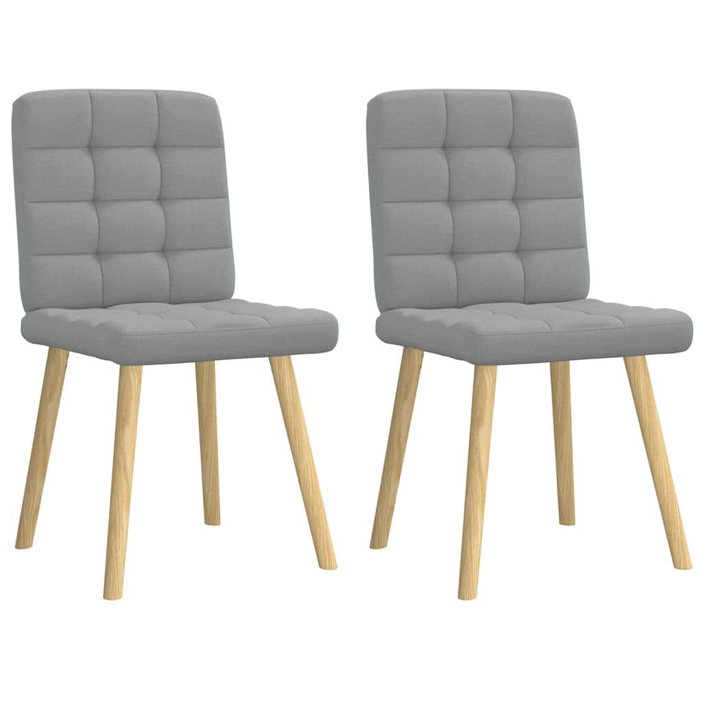 ESSZIMMERSTÜHLE 2 Stk. Hellgrau Stoff 45*54*86cm - Grau, Metall (45/86/54cm) - ZMH