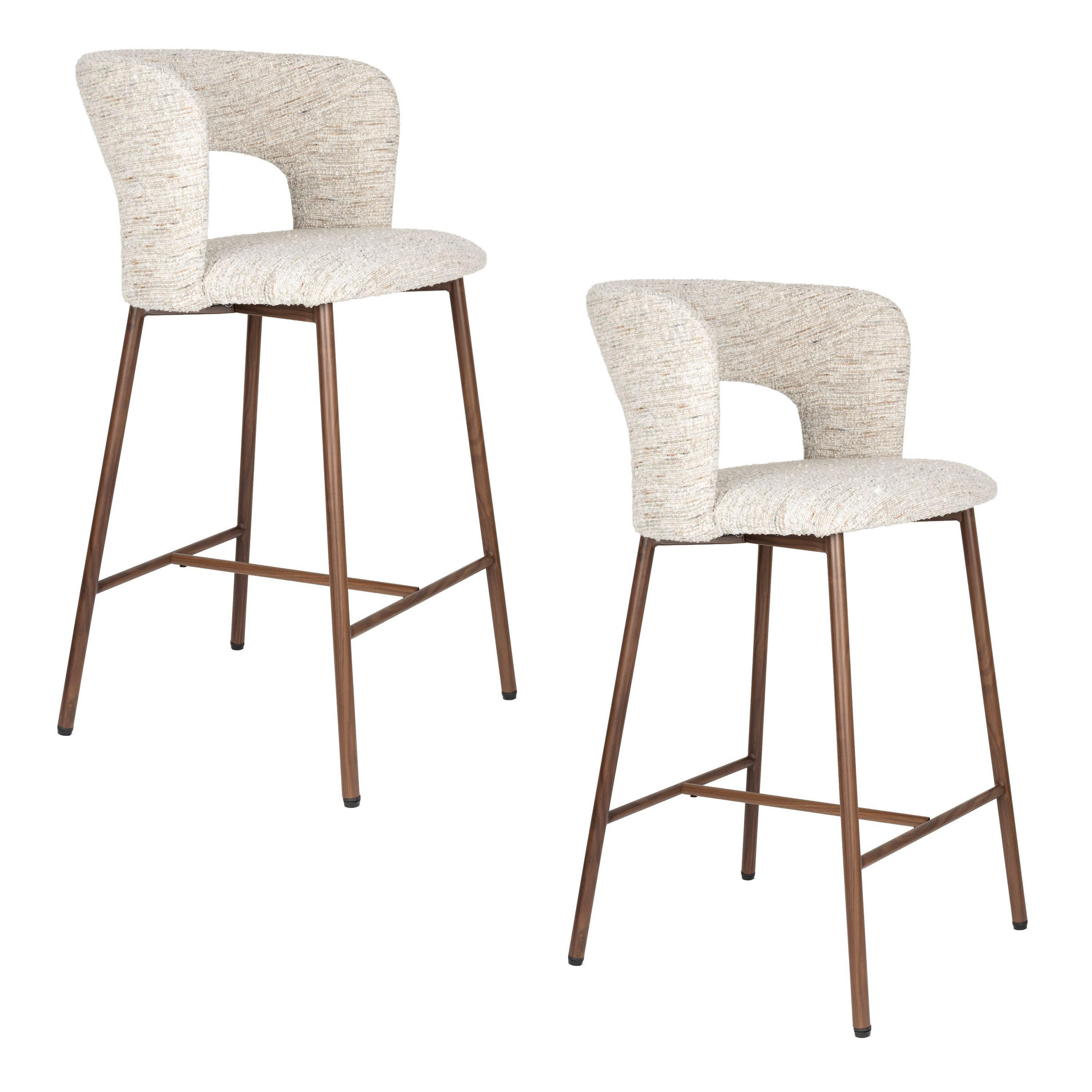 BARHOCKER Chelsea Beige - 2 er Set - Beige, Kunststoff (53/91.5/49cm) - Housecraft Living