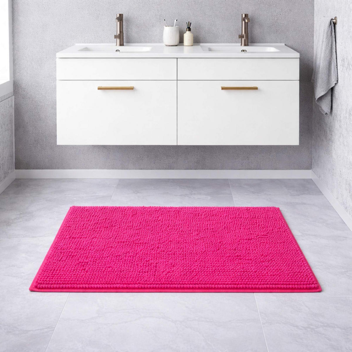 BADEMATTE PARIS - Pink, Textil (50/80cm) - WohnDirect