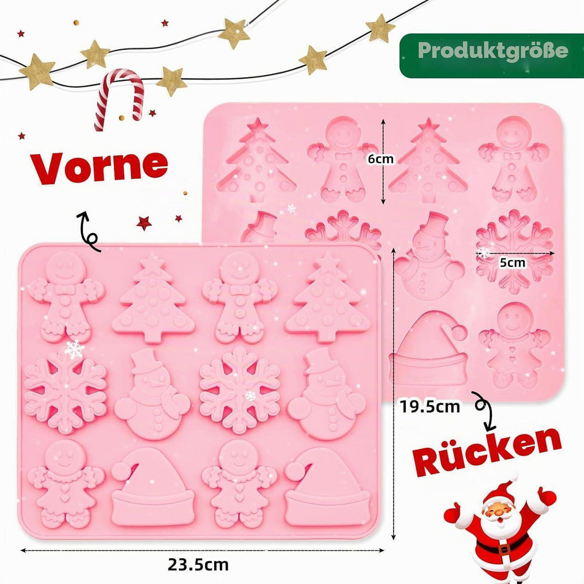 SILIKONFORM Weihnachten Rosa - Rosa, Kunststoff