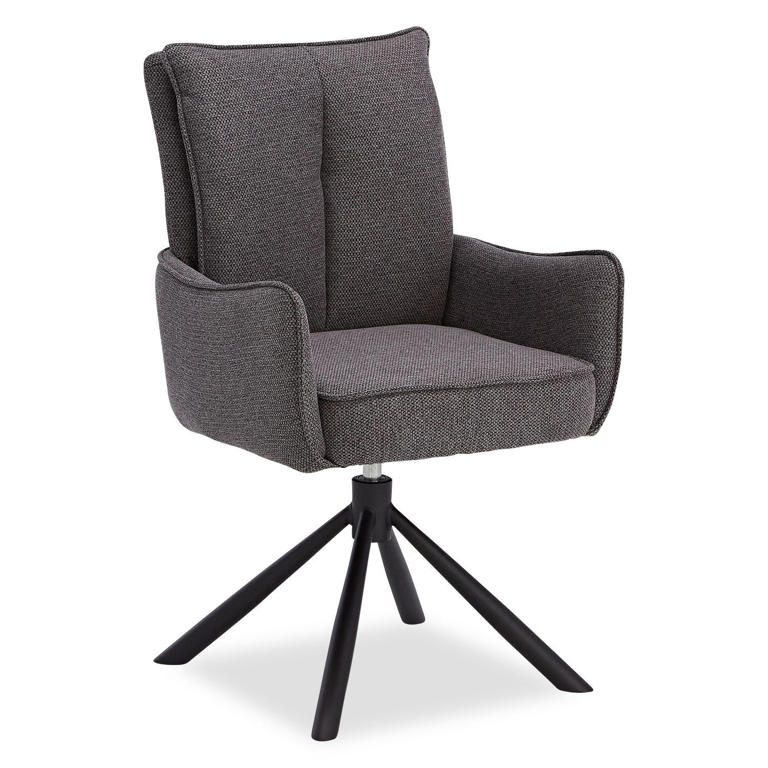 ARMLEHNENSTUHL Stoff in Anthrazit drehbar - Anthrazit, Textil (59/94/64cm) - Homestyle4u