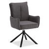 ARMLEHNENSTUHL Stoff in Anthrazit drehbar - Anthrazit, Textil (59/94/64cm) - Homestyle4u
