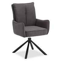 ARMLEHNENSTUHL Stoff in Anthrazit drehbar - Anthrazit, Textil (59/94/64cm) - Homestyle4u
