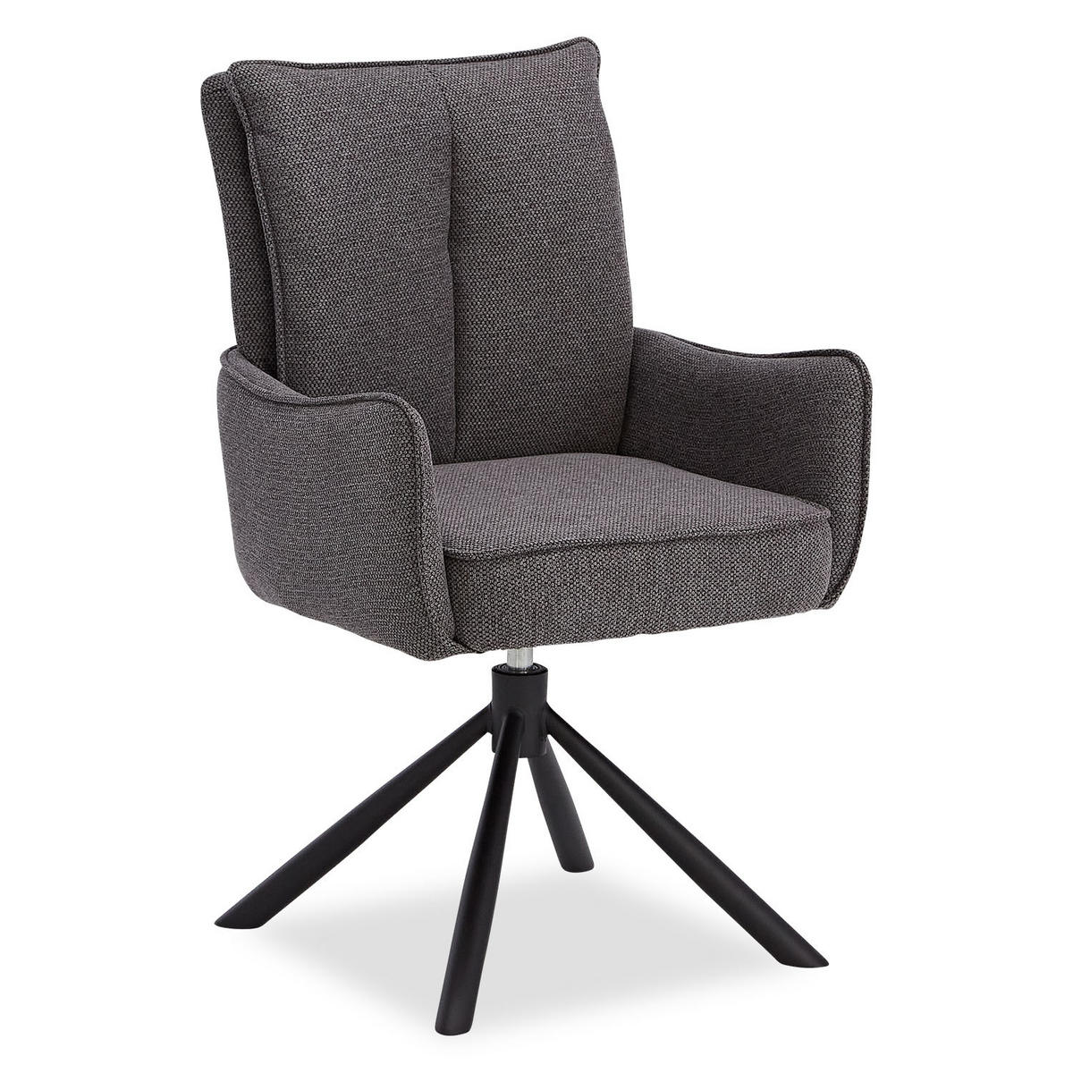 ARMLEHNENSTUHL Stoff in Anthrazit drehbar - Anthrazit, Textil (59/94/64cm) - Homestyle4u