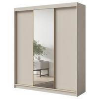 SCHWEBETÜRENSCHRANK mit Spiegel Fiore Plus 3D1L 200 Kaschmir/Gold - Kaschmir/Goldfarben, Holzwerkstoff/Metall (200/236/60cm) - mzm24
