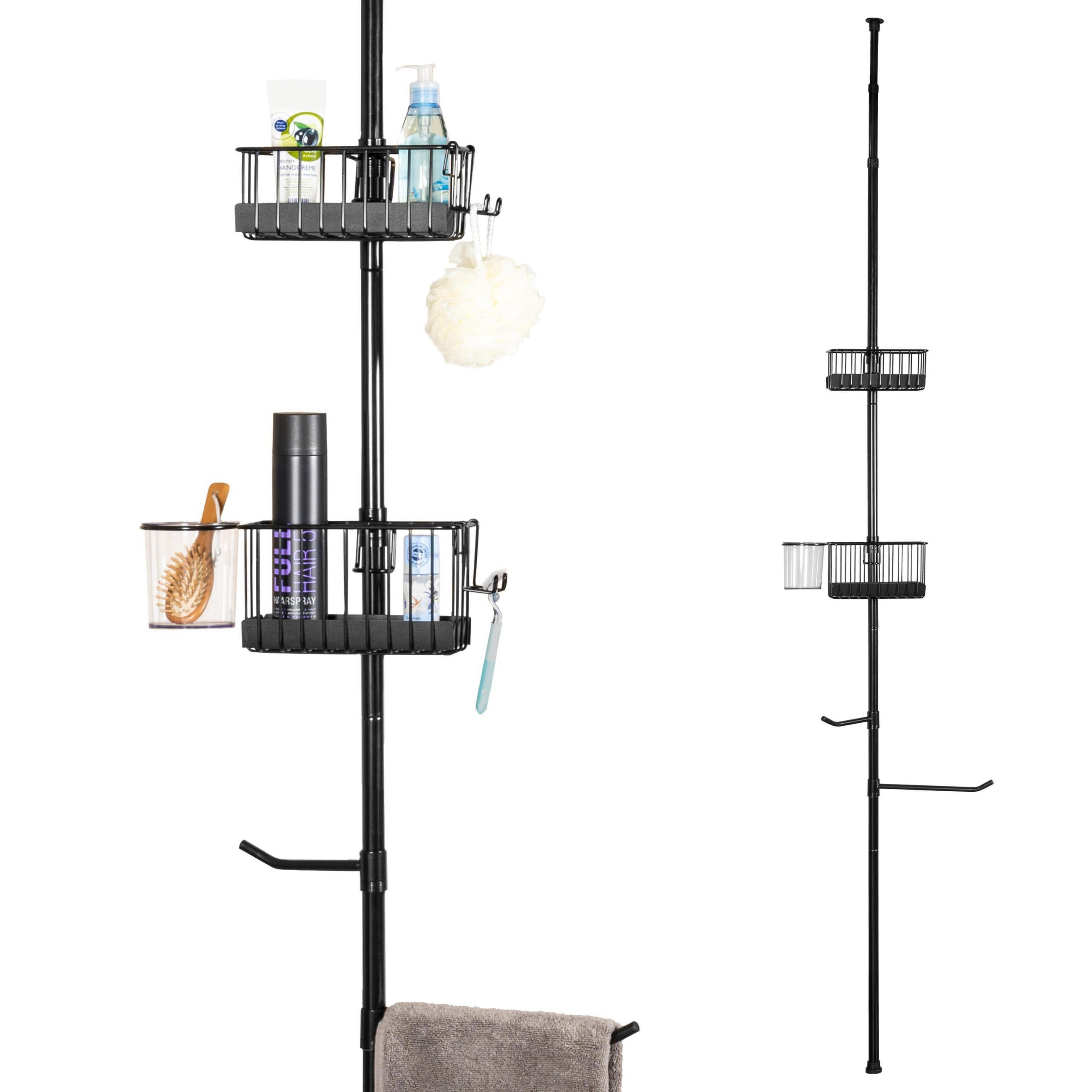 BADREGAL, schwarz - Schwarz, Metall (34.5/290/14cm) - bremermann