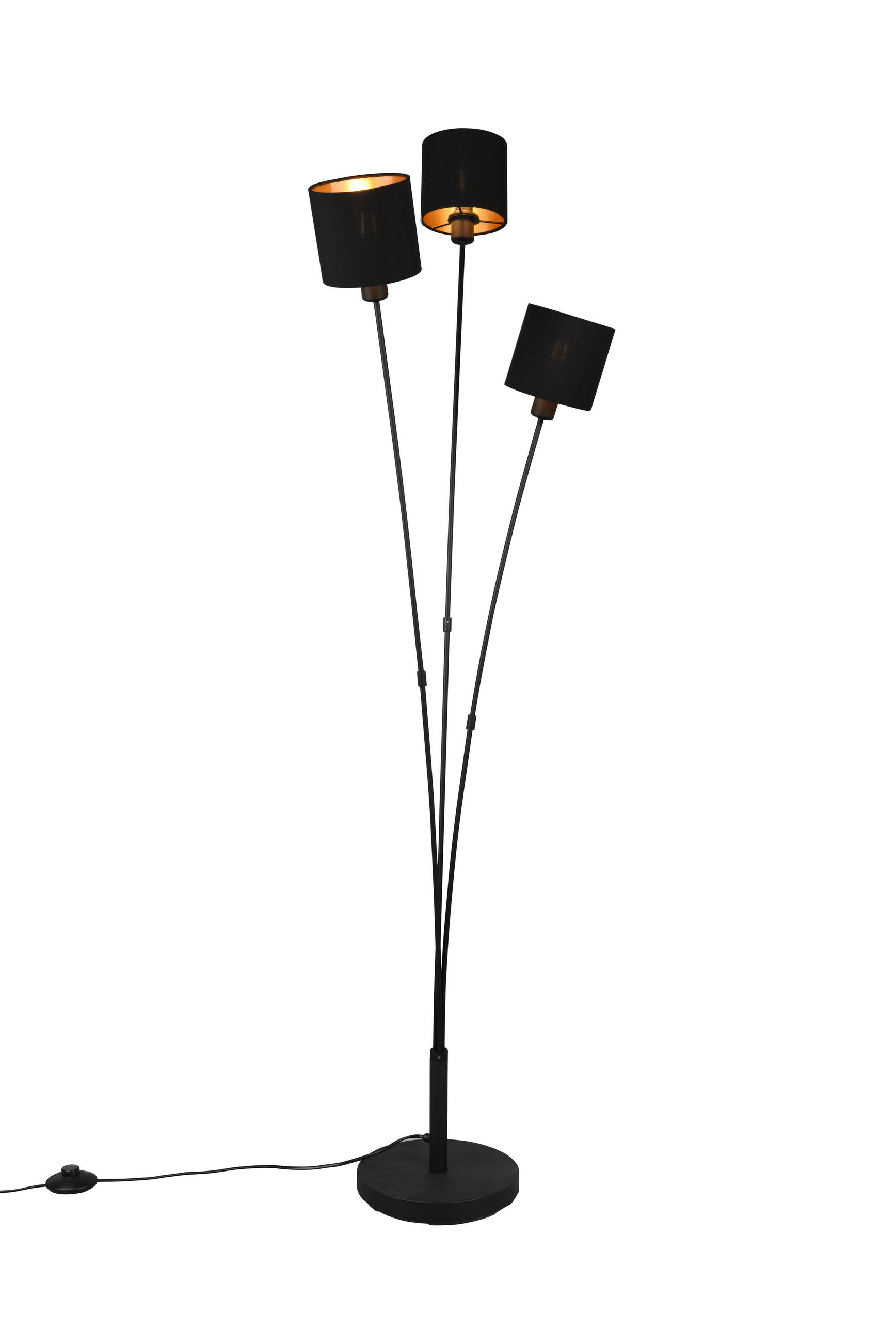 STEHLAMPE TOMMY - Schwarz - 0/0/150 cm - Schwarz, Metall (41/41/150cm) - Trio Leuchten