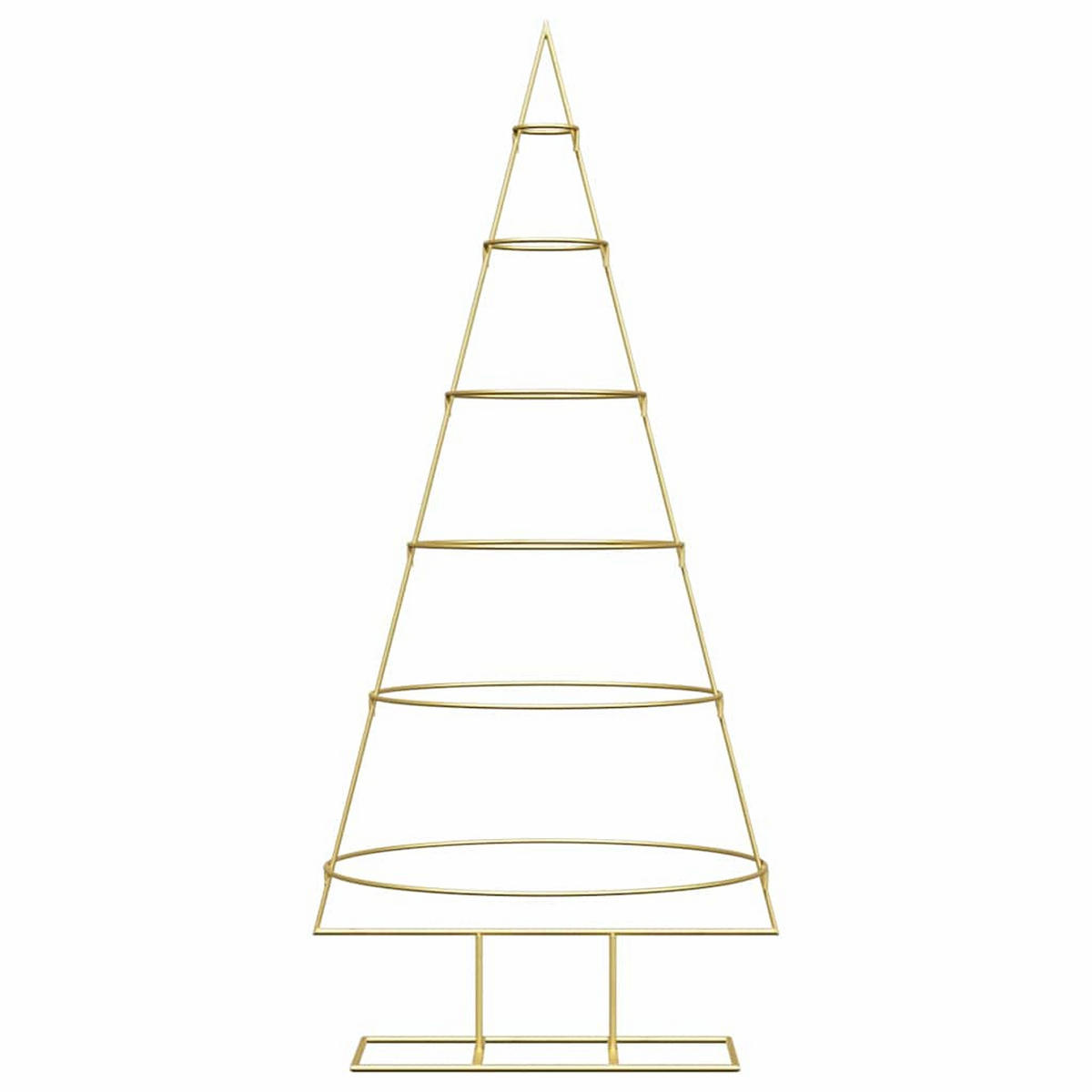 WEIHNACHTSBAUM Metall Gold 148 Cm Pulverbeschichteter Stahl - Goldfarben, Metall (148cm) - vidaXL