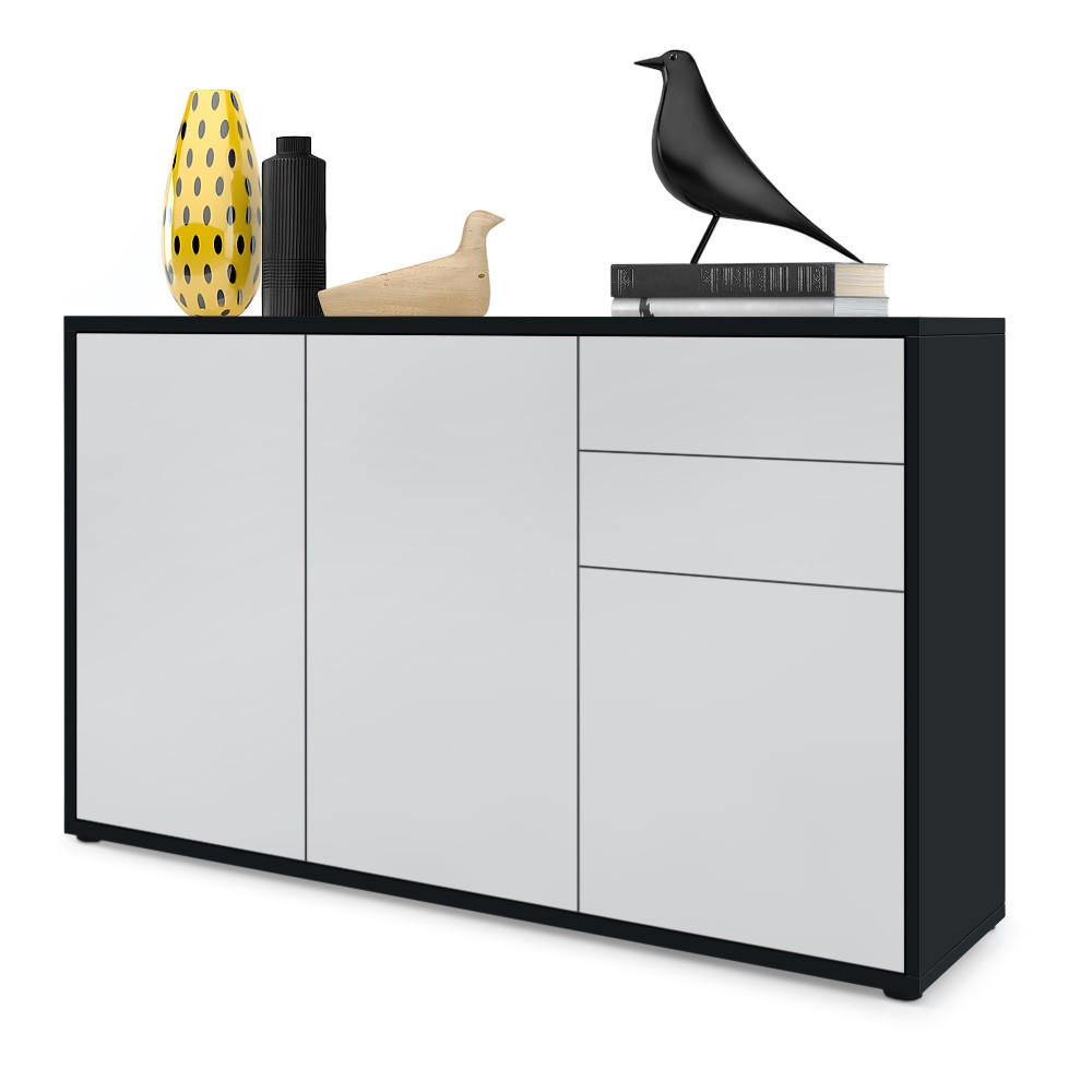 KOMMODE Ben Front in Weiß matt - Weiß, Holzwerkstoff (117/74/36cm) - Vladon