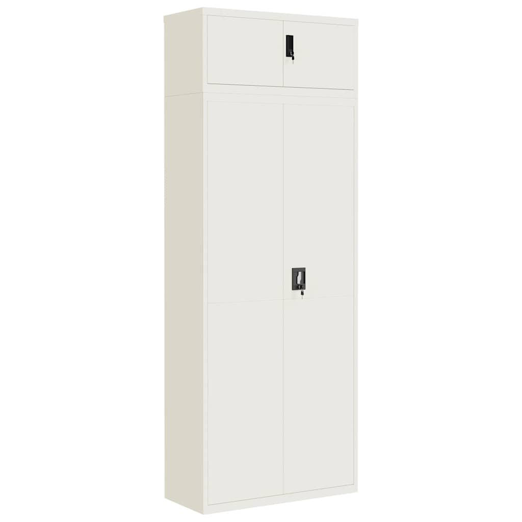 AKTENSCHRANK Weiß 90/40/240 Cm Stahl - Weiß, Metall (90/240/40cm) - vidaXL