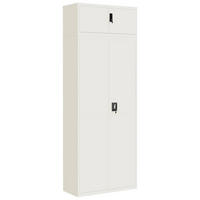 AKTENSCHRANK Weiß 90/40/240 Cm Stahl - Weiß, Metall (90/240/40cm) - vidaXL