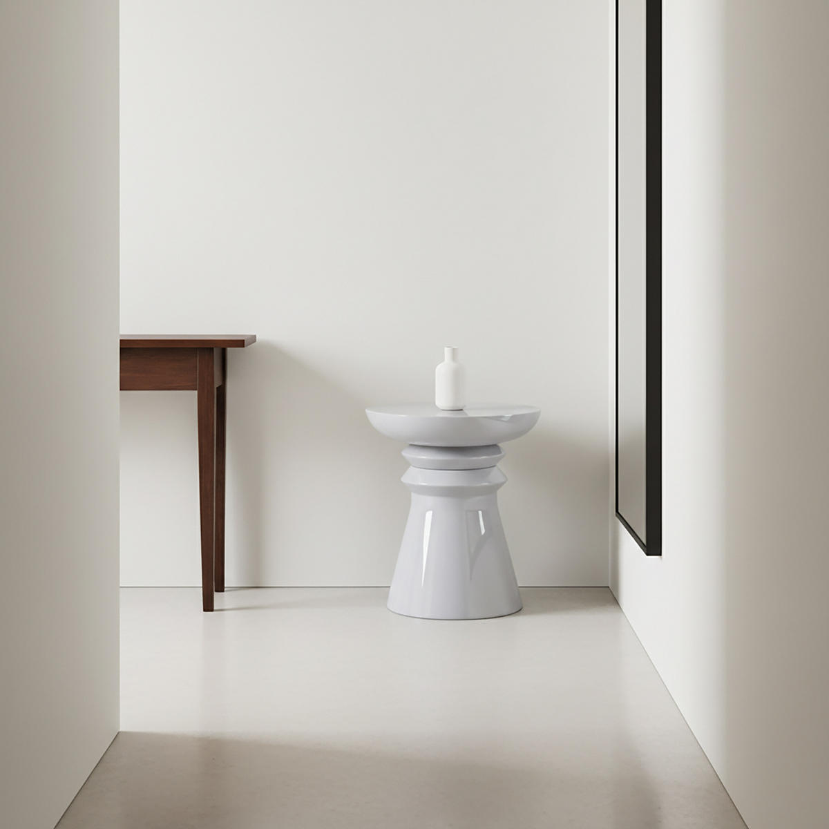 BEISTELLTISCH - Grau, Metall (38/38/45cm) - Relaxdays